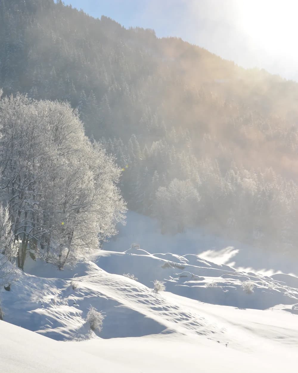 Snow-covered winter landscape around Radstadt