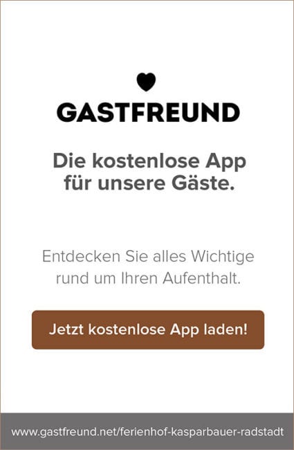 Gastfreund-App - Kasparbauer