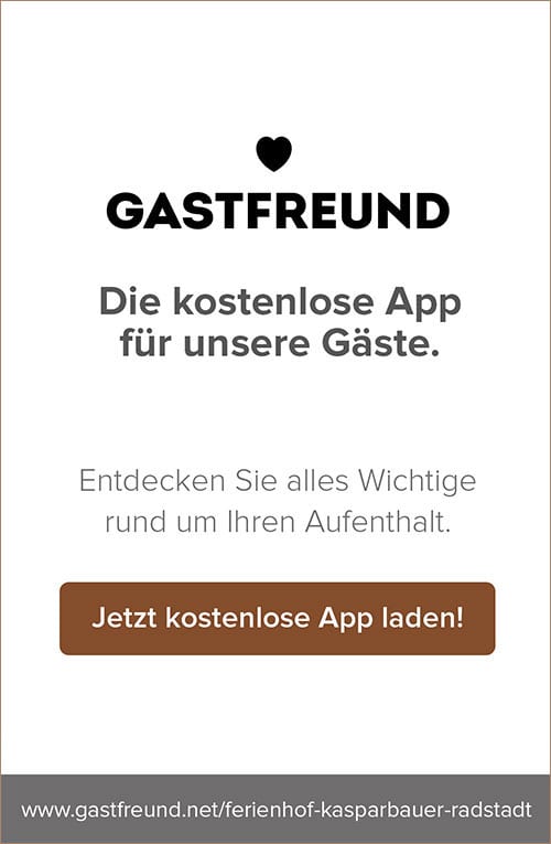 Gastfreund-App - Kasparbauer