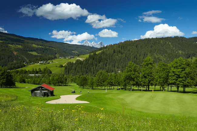 golfing on summer vacation in Radstadt