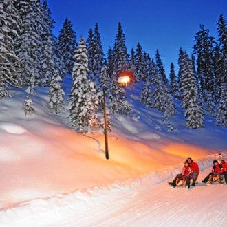 Rodeln im Winterurlaub in Radstadt, Salzburger Land